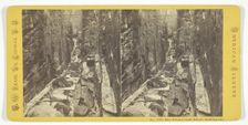 The Flume from below, looking up, mid 19th century. Creator: N.W. Pease