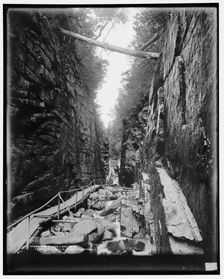 The Flume, looking up, Franconia Notch, White Mountains, c1901. Creator: Unknown