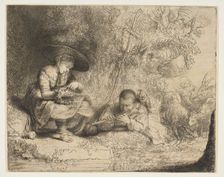 The Flute Player, 1642. Creator: Rembrandt Harmensz van Rijn