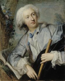 The Flute Player , 1734. Creator: Pasch, Lorenz, the Elder (1702-1766)