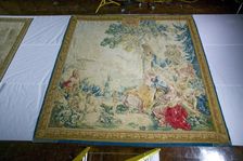 The Flute Player from Set Les Beaux Pastorales, 1775. Creator: Beauvais (French); François Boucher (French, 1703-1770)