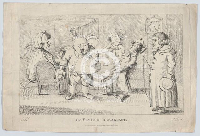 The Flying Breakfast, August 1, 1782., August 1, 1782. Creator: G L S.
