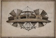 The flying machine of Thomas Moy, late 19th century. Creator: Unknown