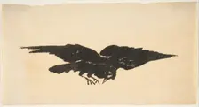 The Flying Raven, Ex Libris for The Raven by Edgar Allan Poe, 1875. Creator: Edouard Manet