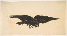 The Flying Raven, Ex Libris for The Raven by Edgar Allan Poe, 1875. Creator: Edouard Manet