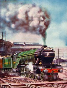 The "Flying Scotsman" leaving King's Cross Station, hauled by No. 2563 1935-36. Creator: Unknown