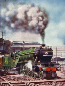 The "Flying Scotsman" leaving King's Cross Station, hauled by No. 2563 1935-36. Creator: Unknown