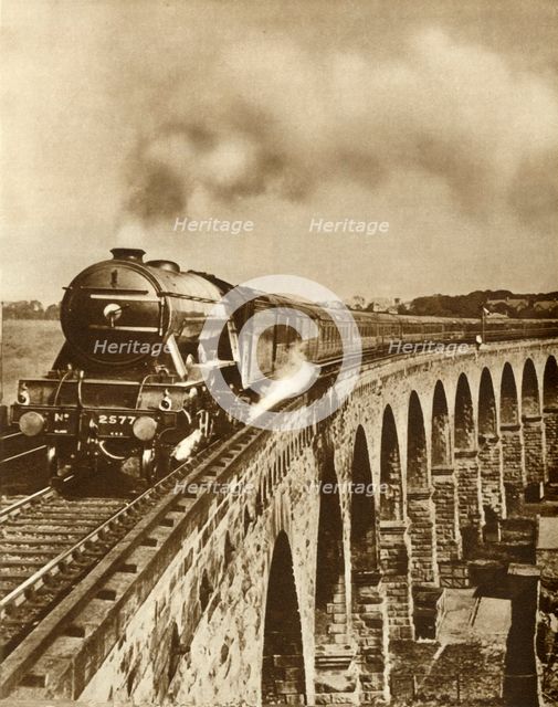 The 'Flying Scotsman'...non-stop run between King's Cross and Newcastle, 11 July 1927, (1935). Creator: Unknown.
