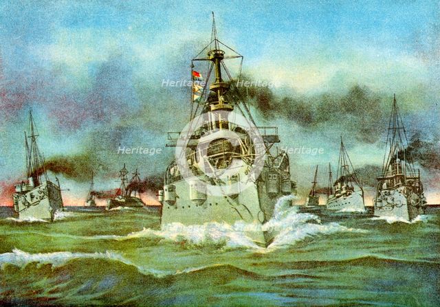 The Flying Squadron, Spanish-American War, 1898. Artist: Unknown