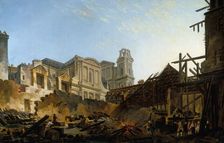 The Foire Saint-Germain after the fire of the night of 16 to 17 March 1762, 1762. Creator: Demachy, Pierre-Antoine (1723-1807)