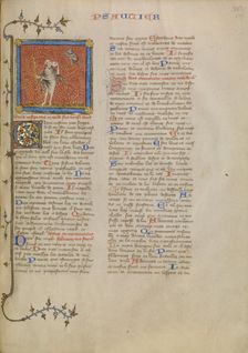 The Fool and a Demon, about 1360-1370. Creator: Master of Jean de Mandeville