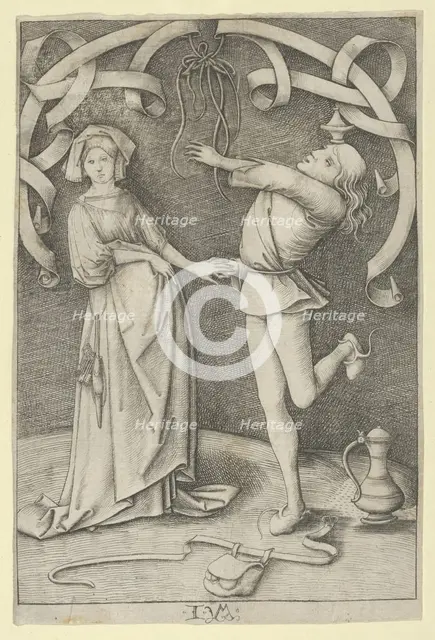 The Fool and the Lady. Creator: Israhel van Meckenem.