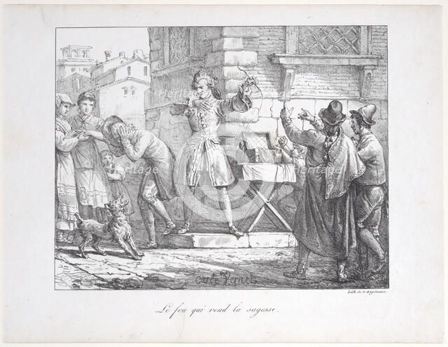 The Fool Who Sells Wisdom, ca. 1818. Creator: Godefroy Engelmann.