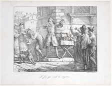 The Fool Who Sells Wisdom, ca. 1818. Creator: Godefroy Engelmann