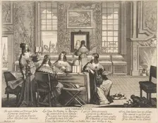The Foolish Virgins Conversing, ca. 1635. Creator: Abraham Bosse
