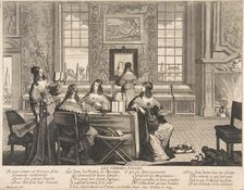 The Foolish Virgins Conversing, ca. 1635. Creator: Abraham Bosse