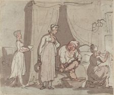 The Foot Bath (Drying Out). Creator: Thomas Rowlandson
