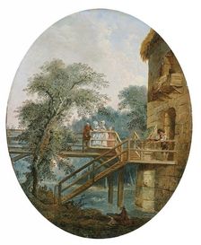 The Foot-Bridge, 1775. Creator: Hubert Robert