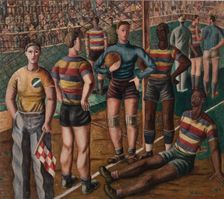 The Football Players, 1948. Creator: Borges da Costa, José (1903-1948)