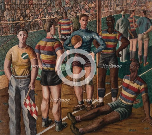 The Football Players, 1948. Creator: Borges da Costa, José (1903-1948).