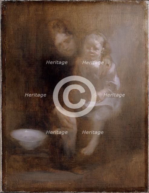 'The footbath', c1890. Creator: Eugene Carriere.