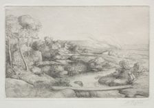 The Footbridge (La Passerelle). Creator: Alphonse Legros (French, 1837-1911)