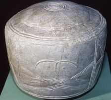 The Folkton Drums, found in East Yorkshire, England, Late Neolithic period, 2600-2000 BC