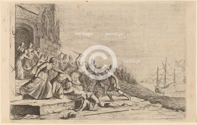 The Followers of Solon Defending the Temple of Venus, 1634. Creator: Willem Basse.