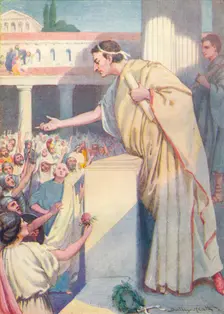 The following morning Cicero made another speech against Catiline c1912 (1912). Artist: Ernest Dudley Heath