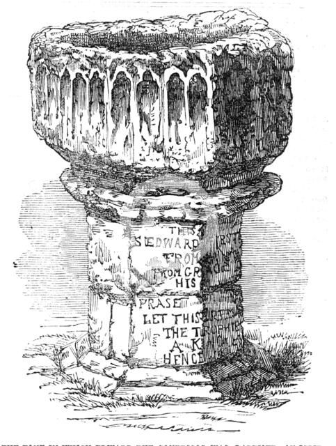 The Font in which Edward the Confessor was baptised, at Islip, 1854. Creator: Unknown.