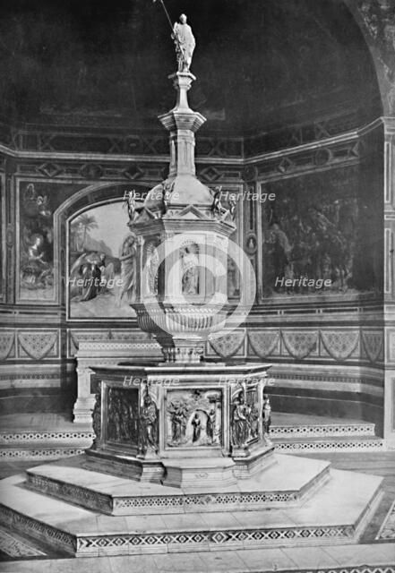 'The Font in the Church of San Giovanni, Siena', 1903. Artist: Unknown.