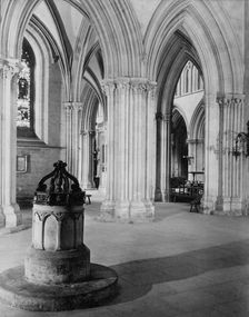 The Font, Wells Cathedral, Somerset, c1955. Creator: Arthur Charles Kirby Ware