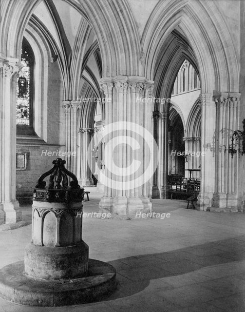 The Font, Wells Cathedral, Somerset, c1955. Creator: Arthur Charles Kirby Ware.