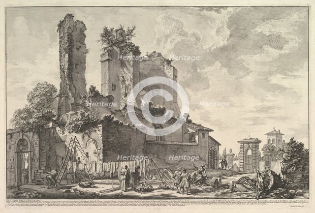 The Fontana dell'Aqua Giulia (Vedute dell avanzo del Castello del'Aqua Giulia), ca. 1753. Creator: Giovanni Battista Piranesi.