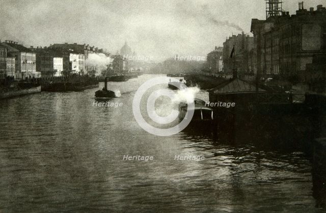 The Fontanka River in St Petersburg, Russia, 1900s. Artist: Fred Boisson