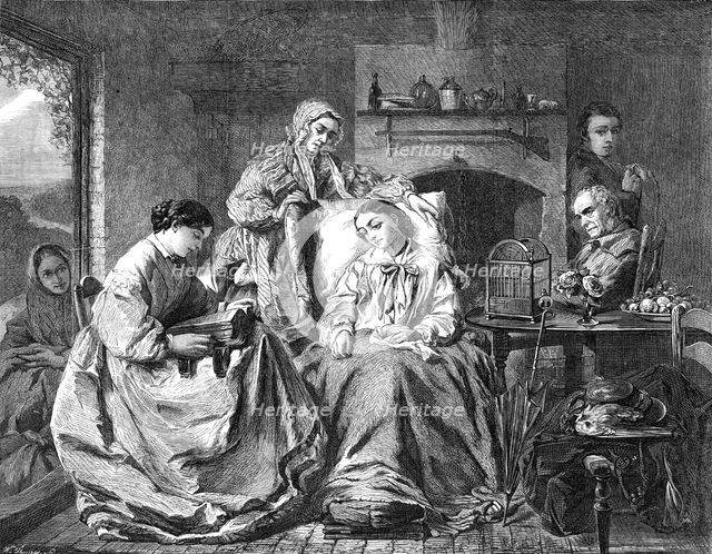 "The Foster Sisters", by John Bostock, in the Manchester Exhibition, 1865. Creator: W Thomas.