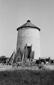 The former tower mill at Watchfield, Somerset, 1940. Artist: HES Simmons