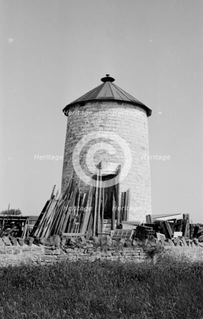 The former tower mill at Watchfield, Somerset, 1940.  Artist: HES Simmons