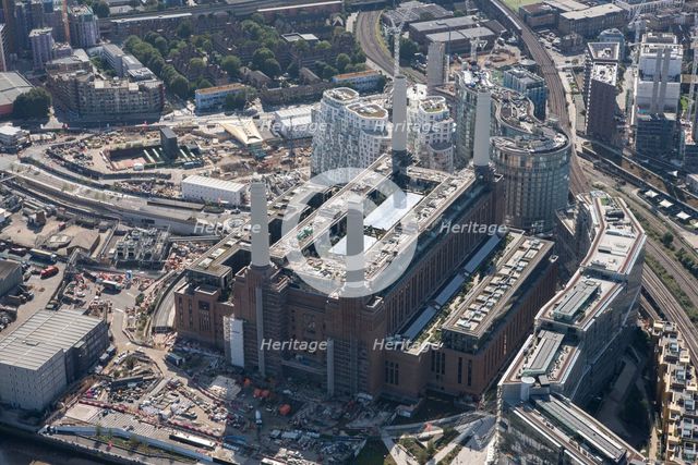 The former Battersea Power Station undergoing renovations, Nine Elms, London, 2021 Creator: Damian Grady.