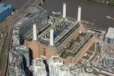 The former Battersea Power Station undergoing renovations, Nine Elms, London, 2021 Creator: Damian Grady