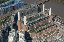 The former Battersea Power Station undergoing renovations, Nine Elms, London, 2021 Creator: Damian Grady