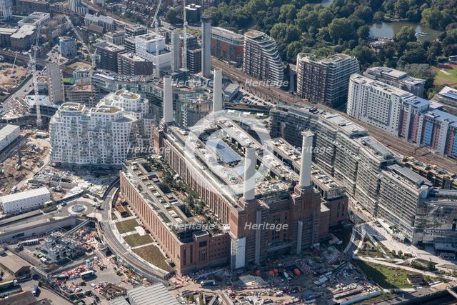 The former Battersea Power Station undergoing renovations, Nine Elms, Greater London Authority, 2021 Creator: Damian Grady.