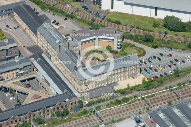 The former Great Western Railway General Office, redeveloped in 1994 and home..., Swindon, 2023. Creator: Robyn Andrews.