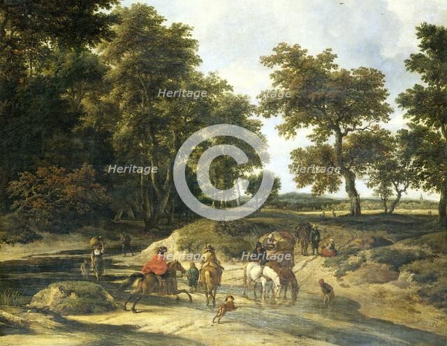 The ford, 1650-1682. Creator: Jacob van Ruisdael.