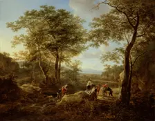 The Ford and Halt of the Travelers, c1650. Creator: Jan Dirksz Both