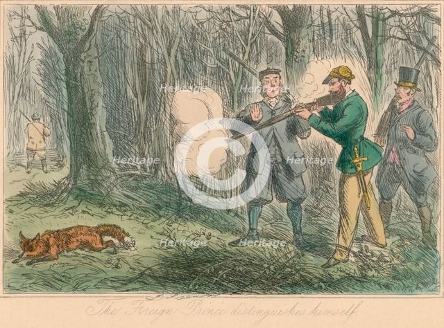 'The Foreign Prince distinguishes himself', 1860. Artist: John Leech.