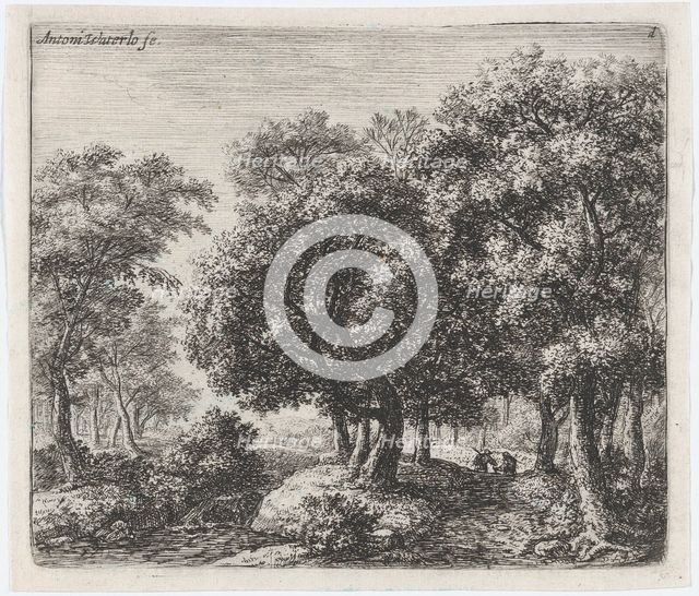 The Forest Lane (Les Deux Cavaliers), 17th century. Creator: Anthonie Waterloo.