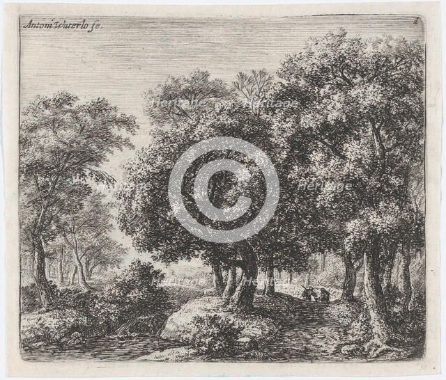 The Forest Lane (Les Deux Cavaliers), 17th century. Creator: Anthonie Waterloo.