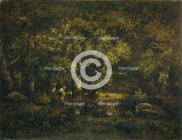 The Forest of Fontainebleau, 1871. Creator: Narcisse Virgile Diaz de la Pena.