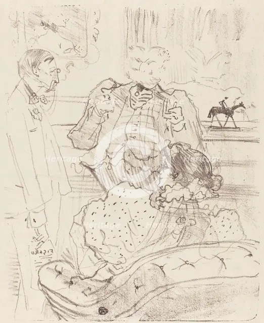 The Forfeit (La gage), 1897. Creator: Henri de Toulouse-Lautrec.